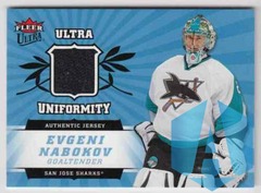 2006-07 Fleer Ultra Uniformity Jersey #U-EN Evgeni Nabokov San Jose Sharks